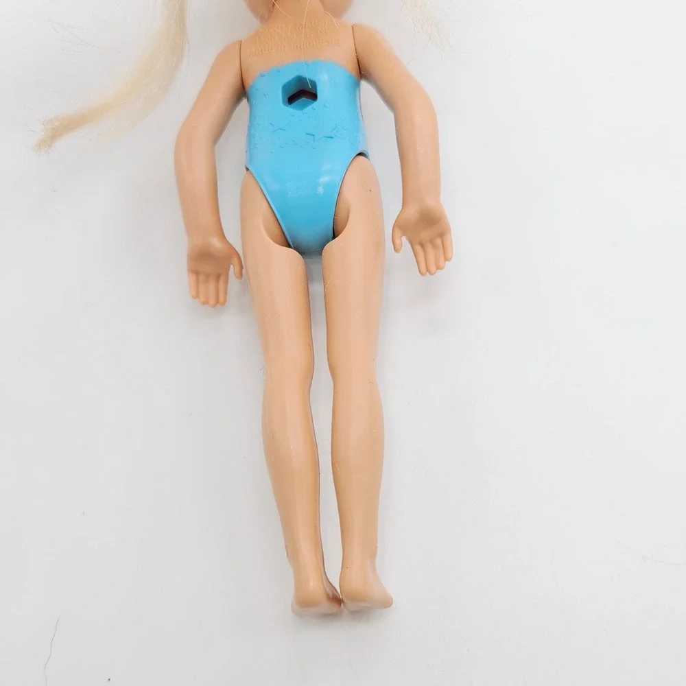Mattel Chelsea Doll Kids 5.5in Blue Molded Star Swimsuit Blonde FJD00
